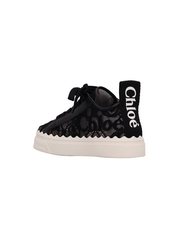 Lauren Lace Low Top Sneakers Black - CHLOE - BALAAN 4