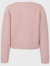 Women's Anemone Wool Basic Cardigan Pink - MICANE - BALAAN 9