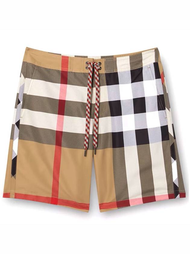 Check Swim Shorts Archive Beige - BURBERRY - BALAAN 2