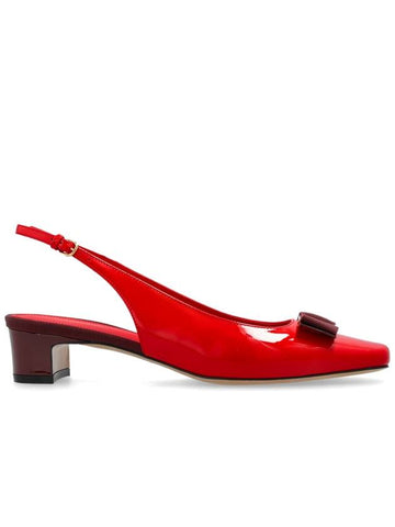 FERRAGAMO Rivada High Heels, Women's, Red - SALVATORE FERRAGAMO - BALAAN 1