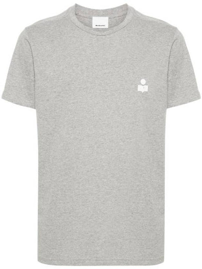 Zafferh Logo Cotton Short Sleeve T-Shirt Grey - ISABEL MARANT - BALAAN 2