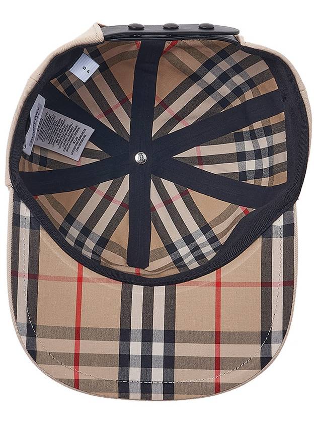 Label Print Cotton Gabardine Ball Cap Soft Phone - BURBERRY - BALAAN 6