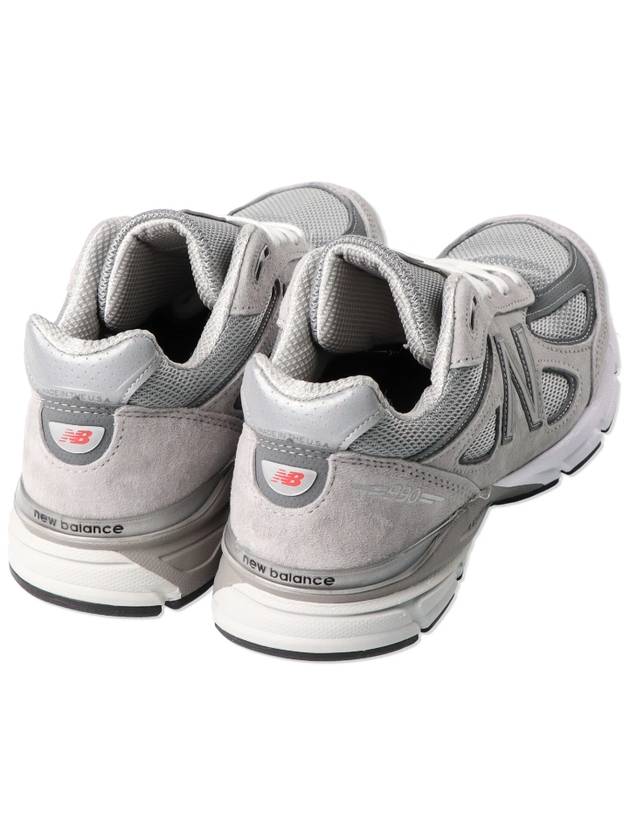 990 V4 Core Low Top Sneakers Grey Silver - NEW BALANCE - BALAAN 5