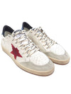 Ball Star Lace-up Leather Low Top Sneakers White - GOLDEN GOOSE - BALAAN 2