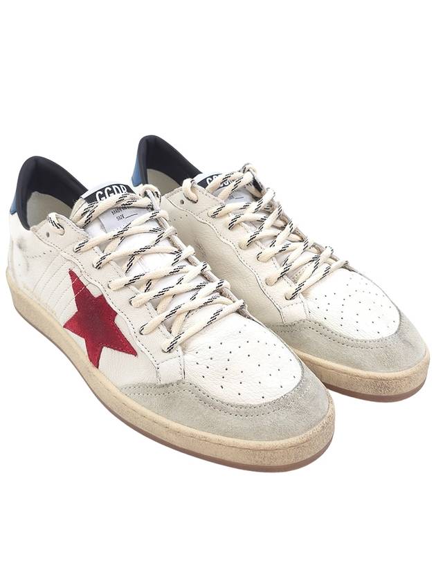 Ball Star Lace-up Leather Low Top Sneakers White - GOLDEN GOOSE - BALAAN 2