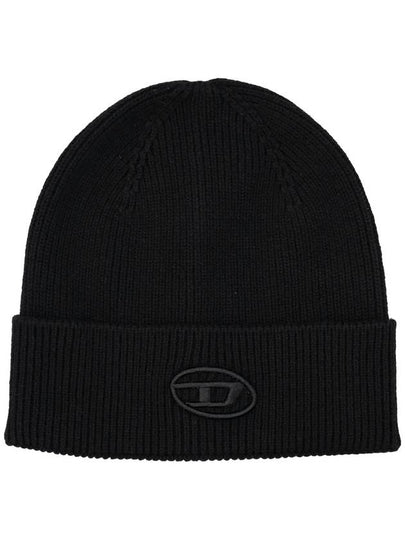 K Coder Pulley B Logo Embroidered Beanie Black - DIESEL - BALAAN 2