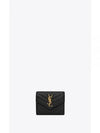 Cassandre Matelasse Compact Quilted Lambskin Half Wallet Black - SAINT LAURENT - BALAAN 2