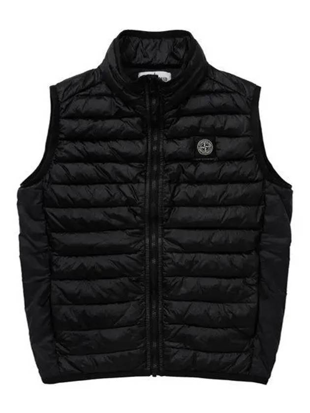 Kids Loom Woven Chambers R Nylon Down Vest Black - STONE ISLAND - BALAAN 2