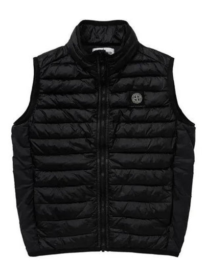 Kids Loom Woven Chambers R Nylon Down Vest Black - STONE ISLAND - BALAAN 2