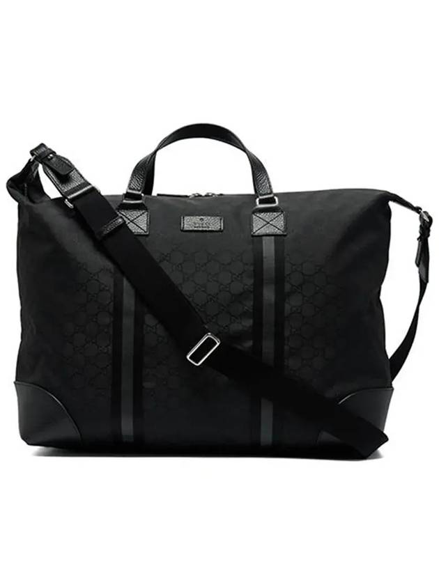 Canvas Travel Boston Large Tote Bag Black - GUCCI - BALAAN 6