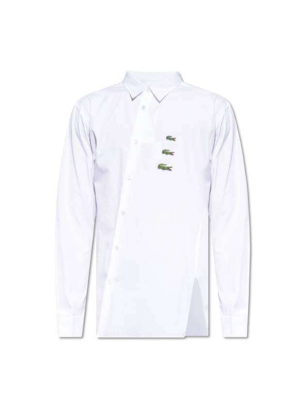 crocodile patch asymmetric shirt - COMME DES GARCONS - BALAAN 1