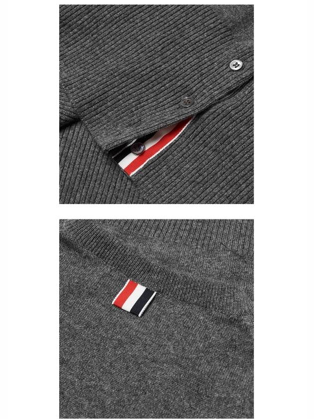 Diagonal Classic Cashmere Knit Top Grey - THOM BROWNE - BALAAN 7