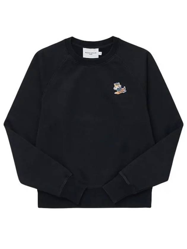 Women's Dressed Fox Patch Adjusted Sweatshirt Black - MAISON KITSUNE - BALAAN 2