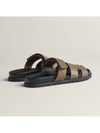 Chypre Calfskin Sandals Etoupe - HERMES - BALAAN 5