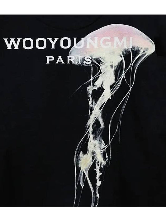 Luminous Jellyfish Back Logo Sweatshirt Black W241TS24736B - WOOYOUNGMI - BALAAN 2