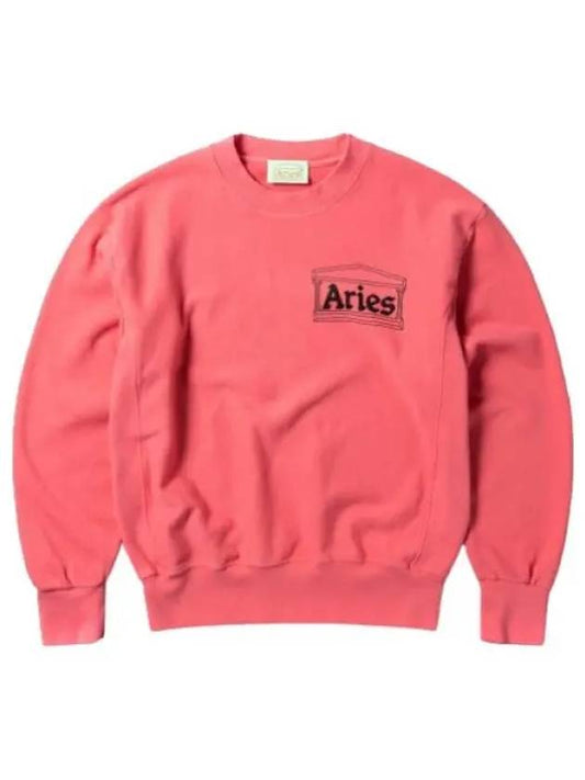 Aries Premium Temple Sweatshirt Pink - ARIES - BALAAN 1