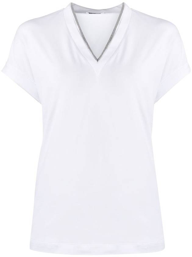 Brunello Cucinelli V-Neck T-Shirt - BRUNELLO CUCINELLI - BALAAN 1