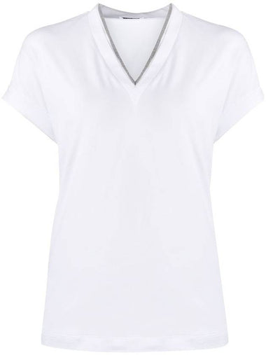 Brunello Cucinelli V-Neck T-Shirt - BRUNELLO CUCINELLI - BALAAN 1