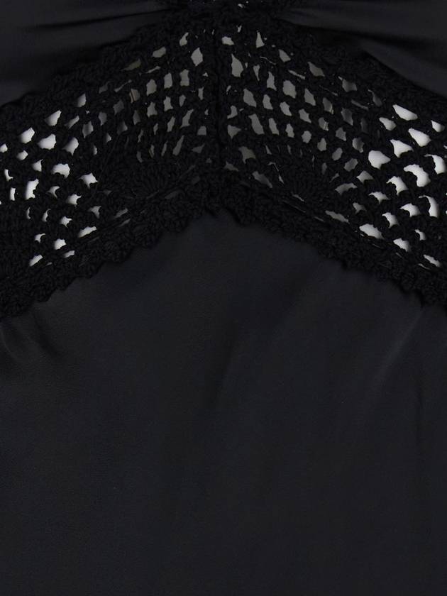 Crochet Detail Long Dress - SEMI COUTURE - BALAAN 3