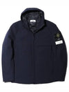 Men's Soft Shell Pure Insulation Technology Primaloft Hooded Jacket Navy - STONE ISLAND - BALAAN 2