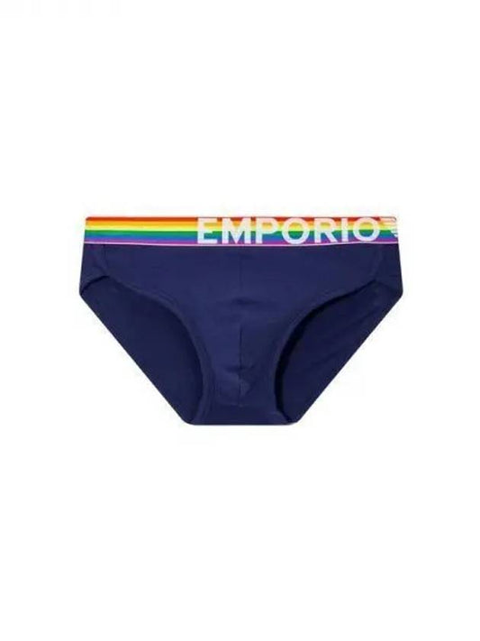 UNDERWEAR Men s Rainbow Logo Band Briefs Blue 270423 - EMPORIO ARMANI - BALAAN 1