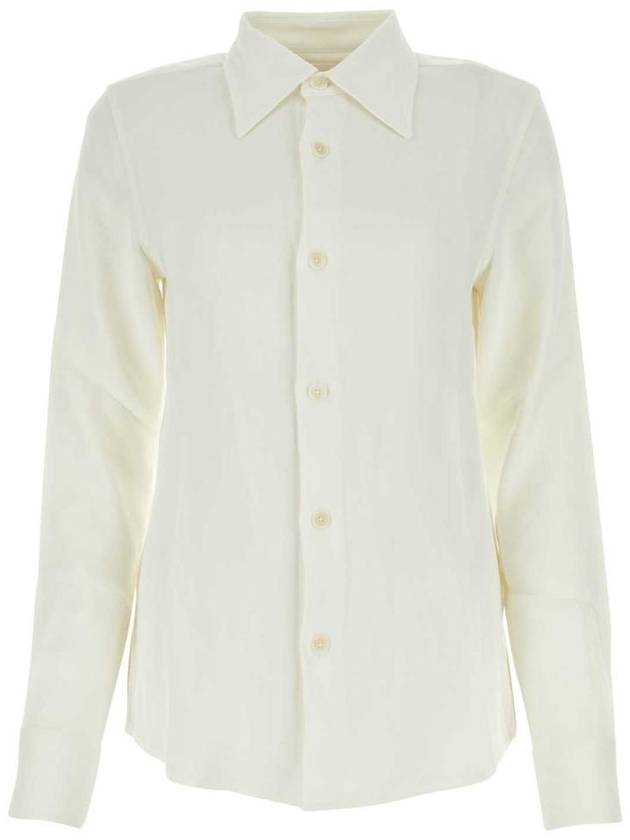 Slim Fit Long Sleeve Shirt White - AMI - BALAAN 2