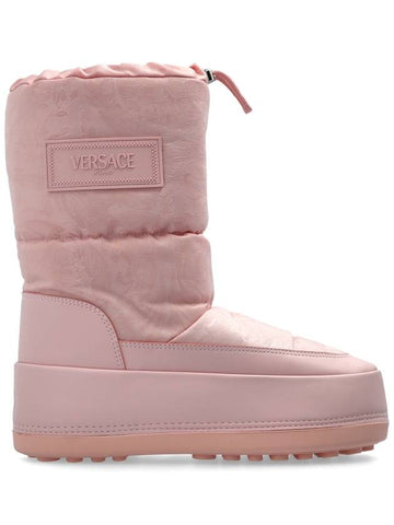 Versace Snow Boots With Barocco Pattern, Women's, Pink - VERSACE - BALAAN 1