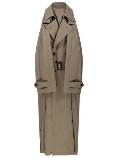 Women s Suspended Trench Long Dress Beige - BALENCIAGA - BALAAN 1