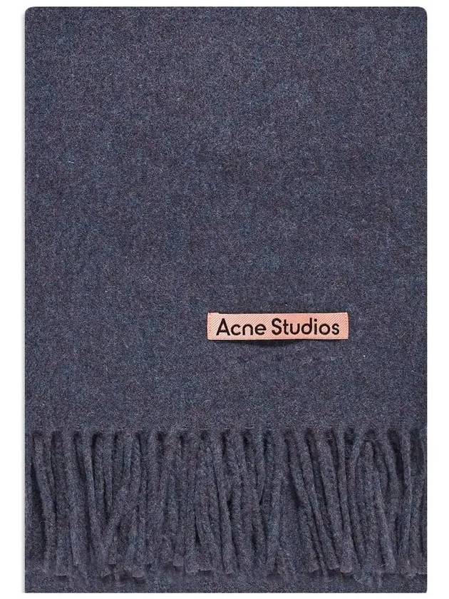 Wool Fringe Scarf Purple Melange - ACNE STUDIOS - BALAAN 2