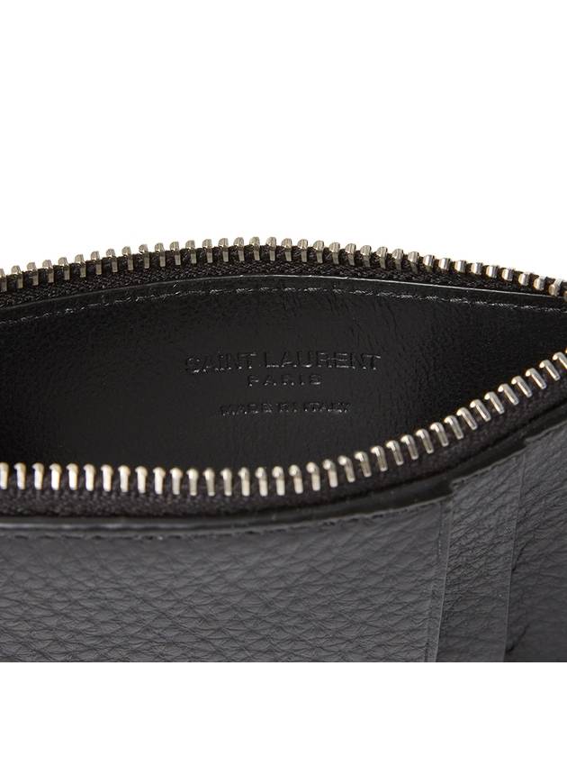 Paris Fragment Zippered Leather Card Wallet Black - SAINT LAURENT - BALAAN 6