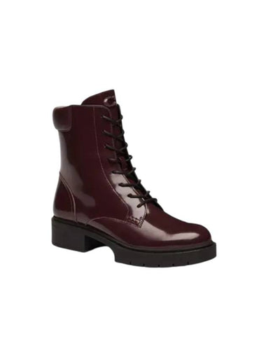 Leighton Leather Middle Boots Red - COACH - BALAAN 1