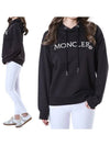 Logo patch typo volume embroidery women's hooded tshirt 8G00016 89A1K 999 - MONCLER - BALAAN 1