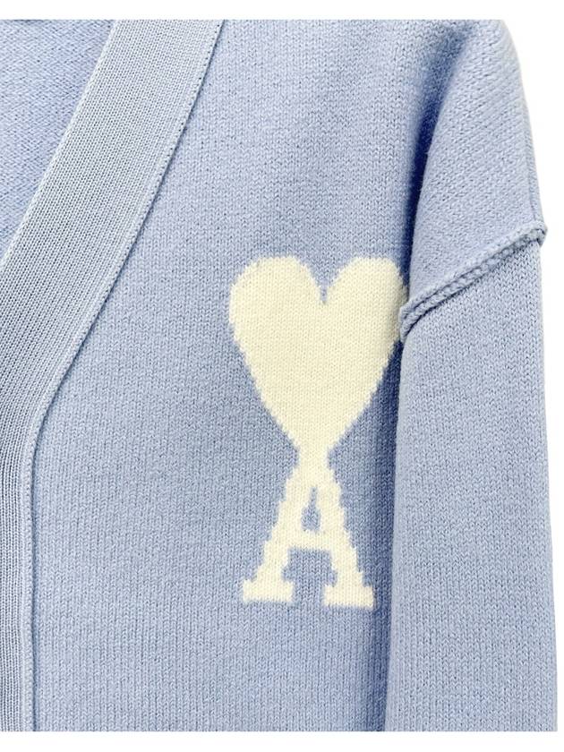 Big Heart Logo Wool Cardigan UKC006 4843 - AMI - BALAAN 3