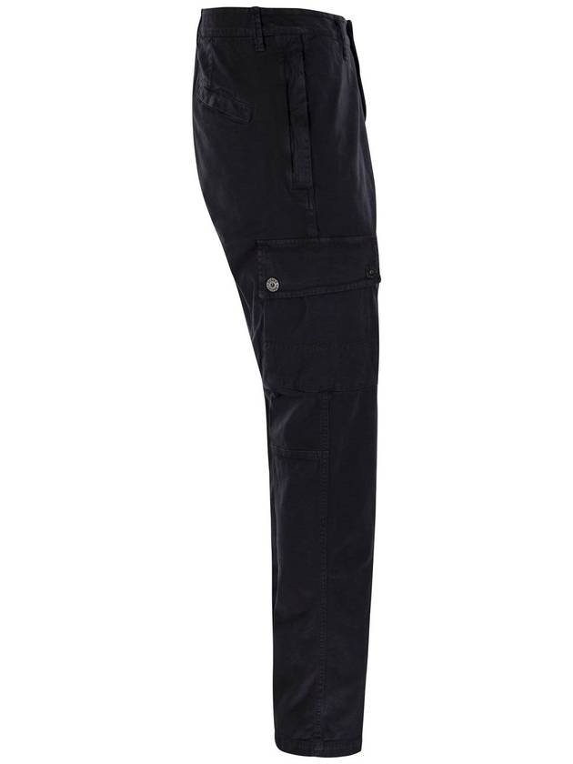 Compass Badge Cargo Straight Pants Blue - STONE ISLAND - BALAAN 4