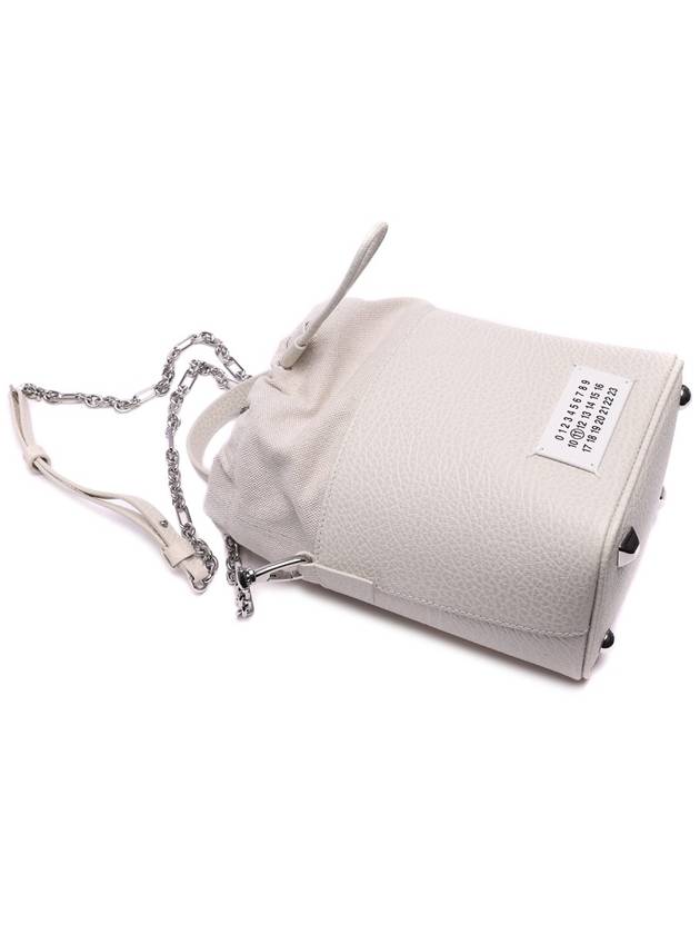 5AC Number Logo Texture Leather Bucket Bag Grey - MAISON MARGIELA - BALAAN 6