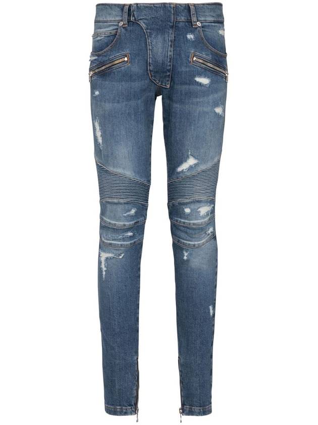 Balmain Skinny Jeans With A Worn Effect - BALMAIN - BALAAN 1