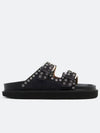 Lennya Eyelet Leather Slippers Black - ISABEL MARANT - BALAAN 2