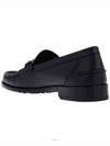 FF O Rock Fabric Leather Loafers Black Brown - FENDI - BALAAN 4