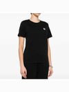 Fox Head Patch Regular Short Sleeve T-Shirt Black - MAISON KITSUNE - BALAAN 4