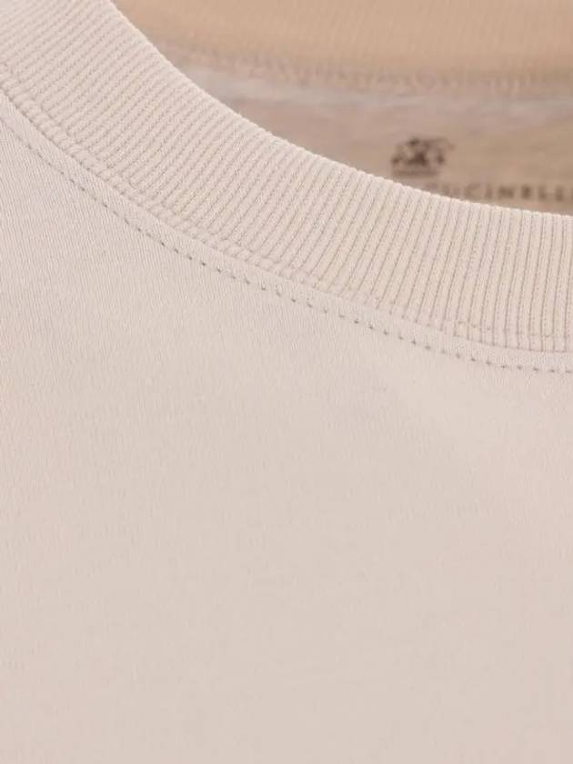 Men's Cotton Round Neck Sweatshirt Light Beige - BRUNELLO CUCINELLI - BALAAN 4