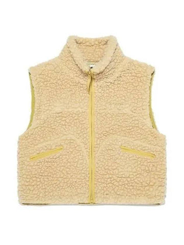 KODAK Trip Wool Fleece Crop Vest Women BEIGE - KODO - BALAAN 1