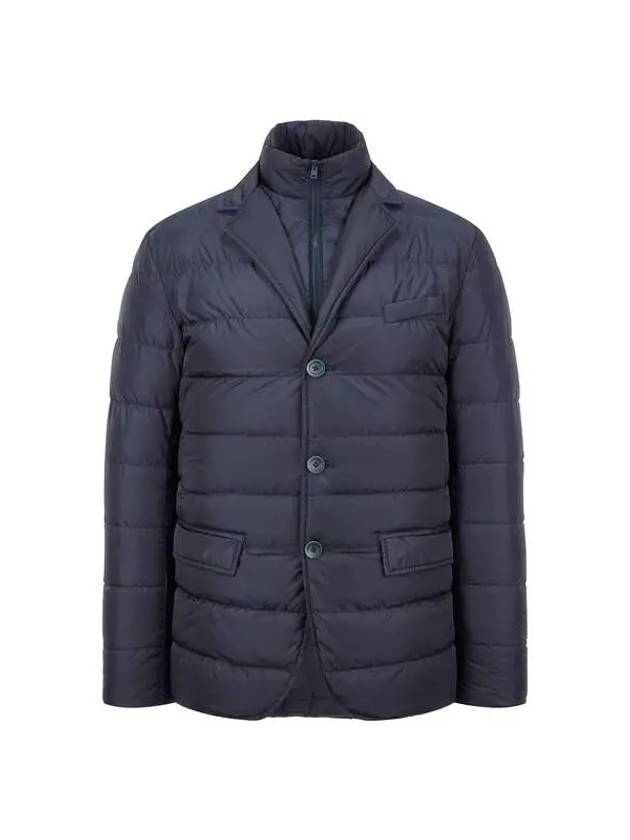 Men s High Neck Viv Down Padded Jacket Navy 271994 - HERNO - BALAAN 1