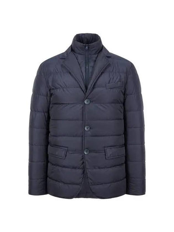 Men s High Neck Viv Down Padded Jacket Navy 271994 - HERNO - BALAAN 1