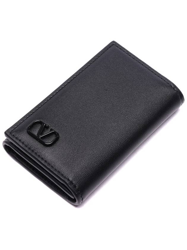 V Logo Key Wallet Black - VALENTINO - BALAAN 6