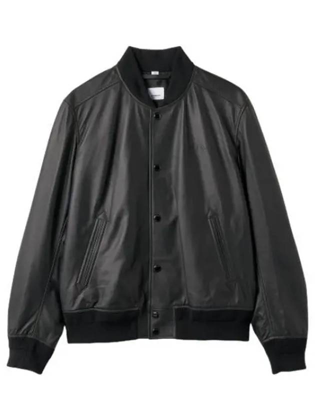 Logo embossed bomber jacket black jumper - BURBERRY - BALAAN 1