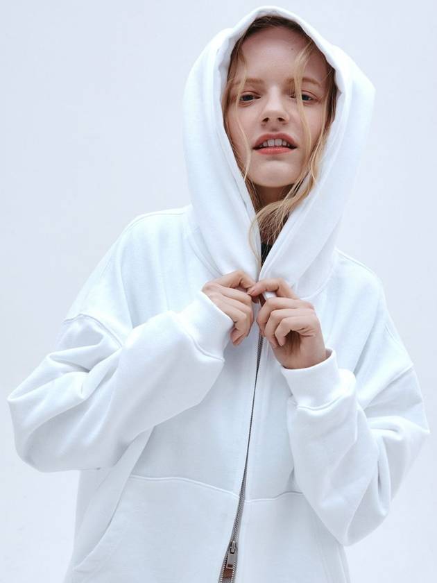 Rabbit Zip Up Hoodie White - ETRE AU SOMMET - BALAAN 3