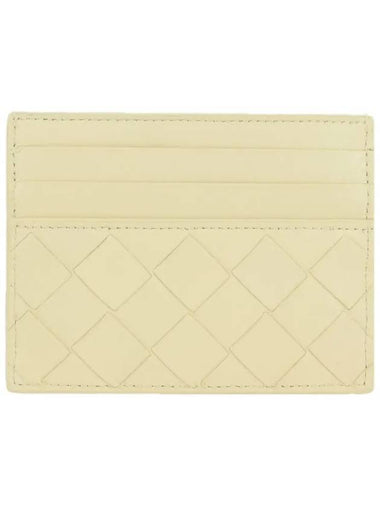 Intrecciato Leather Card Wallet Beige - BOTTEGA VENETA - BALAAN 1