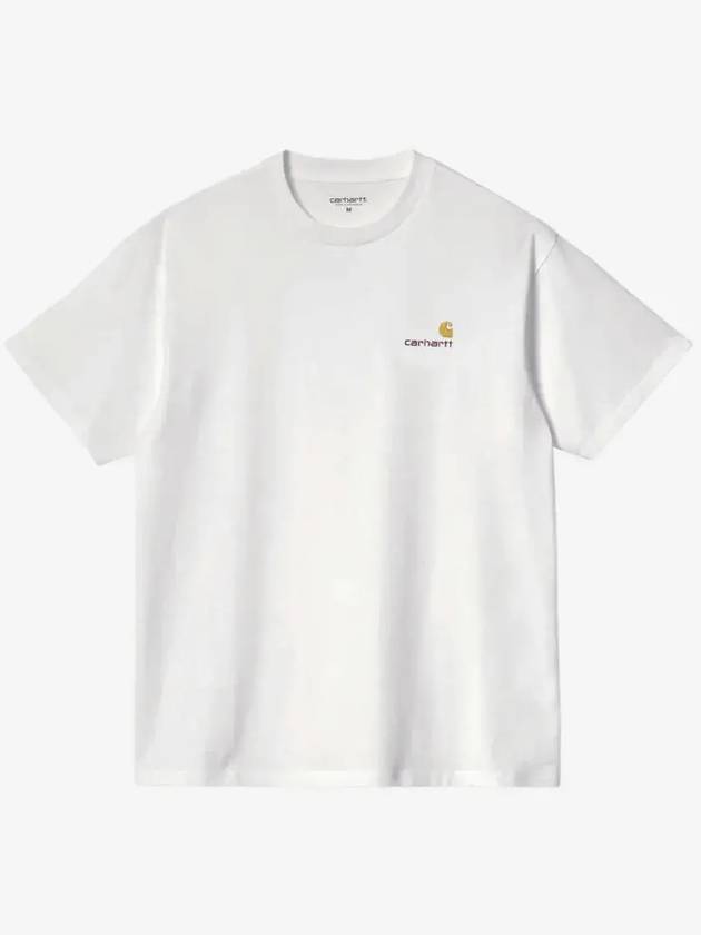 Carhartt WIP Short Sleeve American Script T Shirt White I029956 02 XX - CARHARTT WIP - BALAAN 1