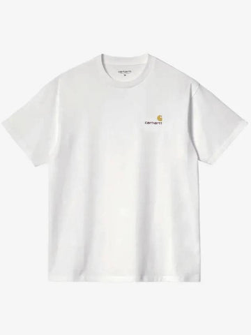 Carhartt WIP Short Sleeve American Script T Shirt White I029956 02 XX - CARHARTT WIP - BALAAN 1