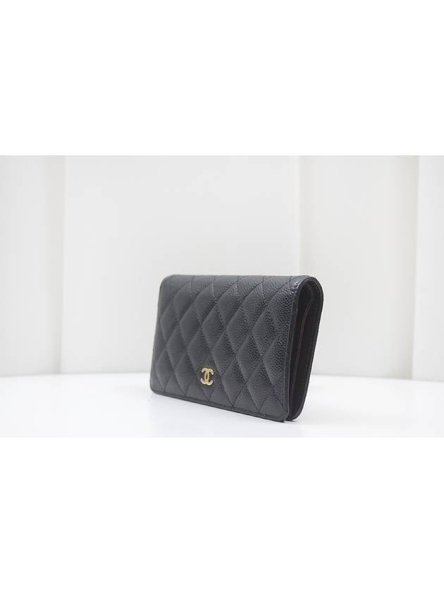 Classic Caviar Timeless Black Gold Long Wallet 21st A31509 - CHANEL - BALAAN 3